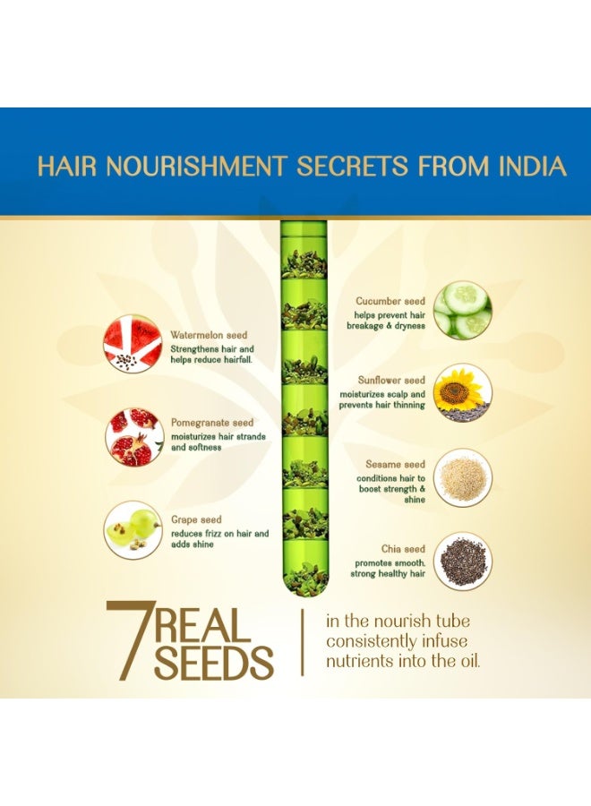 Herbsindia Rosemary & 7 Herbal Seeds Hair Oil With Nourish Tube 180 ml - Image 4