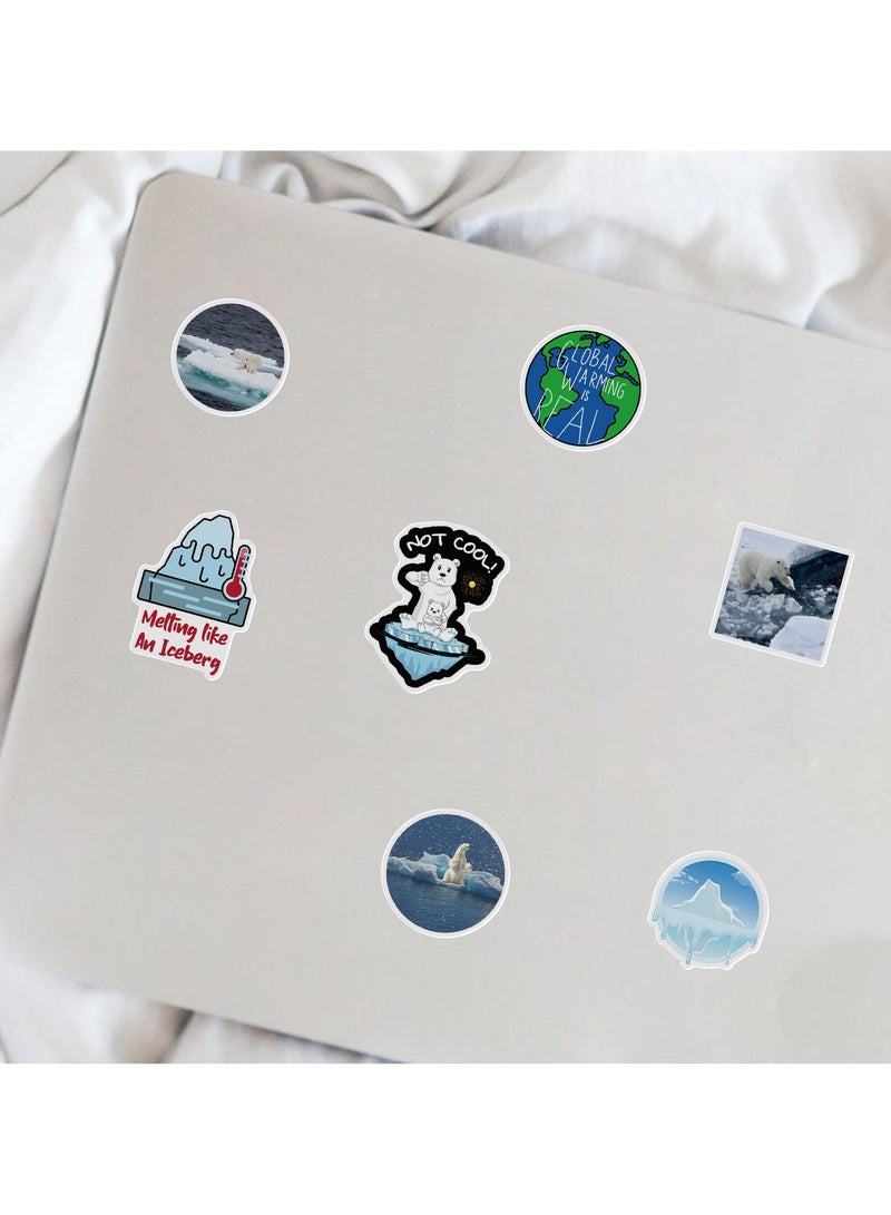 قوس قزح أورينبو ملصقات يوم الأرض 100 قطعة من ملصقات حماية البيئة المصنوعة من الفينيل ملصقات مقاومة للماء لزجاجات المياه والكمبيوتر المحمول ولوح التزلج للأطفال والمراهقين والبالغين وما إلى ذلك - Image 5