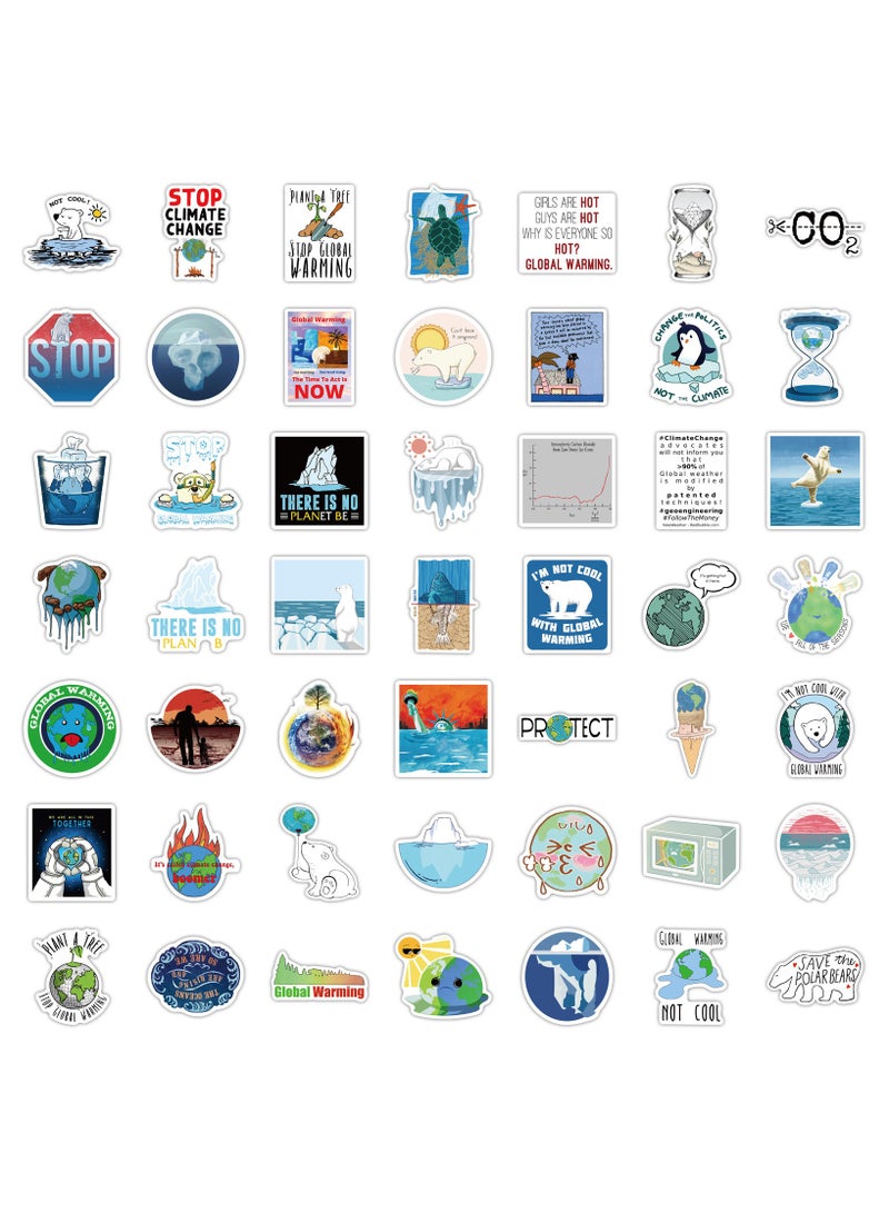 قوس قزح أورينبو ملصقات يوم الأرض 100 قطعة من ملصقات حماية البيئة المصنوعة من الفينيل ملصقات مقاومة للماء لزجاجات المياه والكمبيوتر المحمول ولوح التزلج للأطفال والمراهقين والبالغين وما إلى ذلك - Image 4