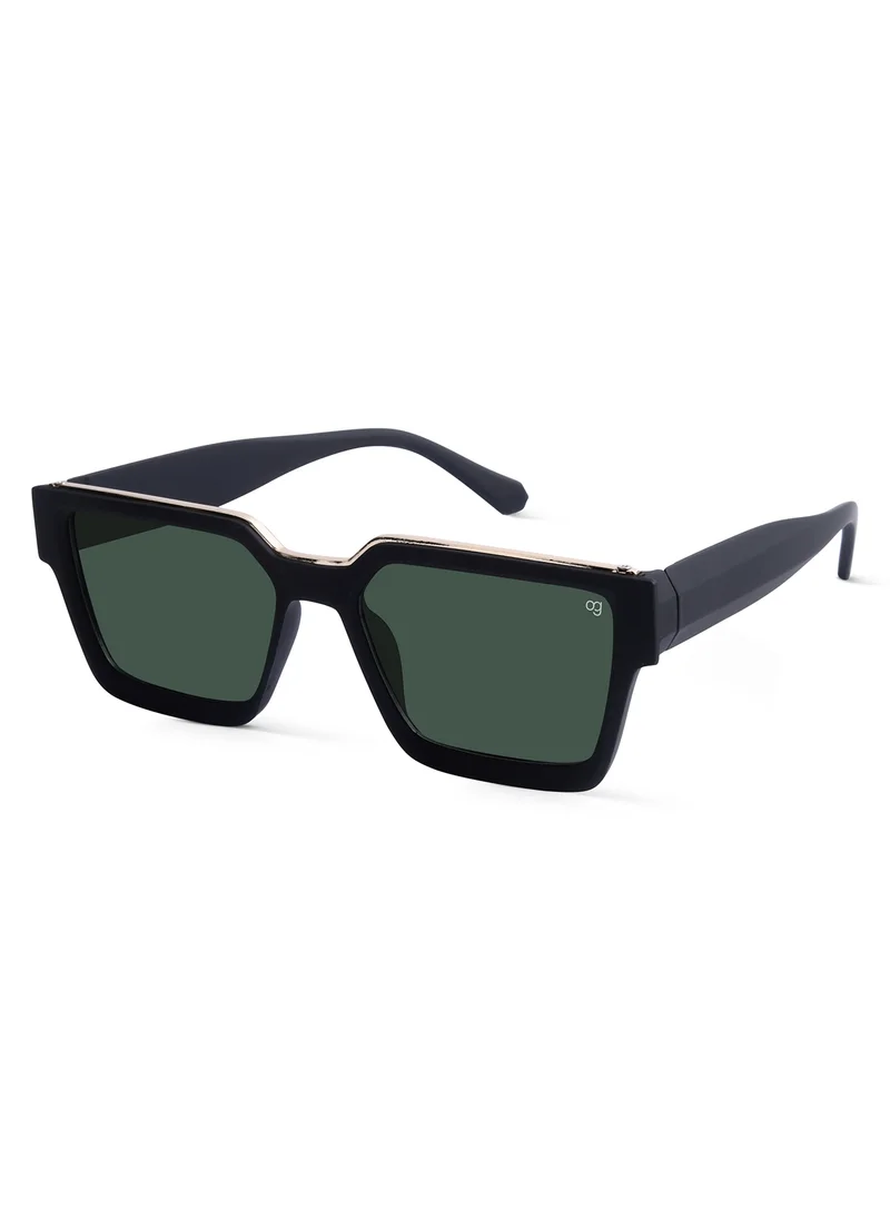 Woggles Green Polarized Square Sunglasses