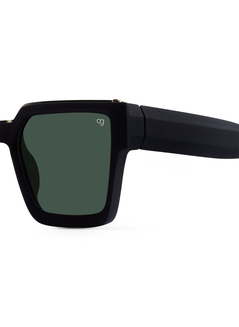 Woggles Green Polarized Wayfarer Sunglasses  - Image 2