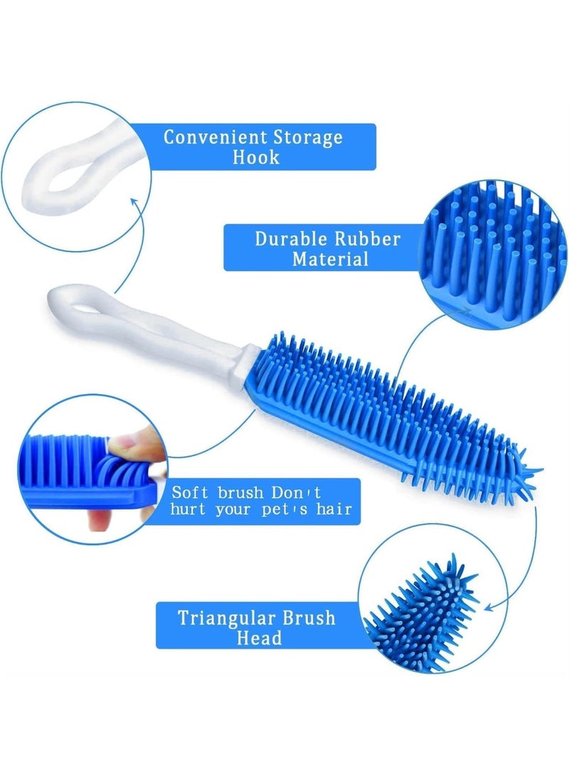 Multipurpose Pet Hair Remover Brush For Cats And Dogs Soft Silicone Grooming Brush Efficient Hair Cleaner For Carpets Bedding And Car Seats Gentle Massage Bath Brush For Pets With Short Or Long Hair - Image 2