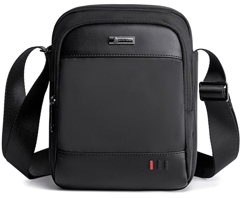 ARCTIC HUNTER sling bag for men water resistant anti theft crossbody daypack bag for travel office business k00063 black - Image 3