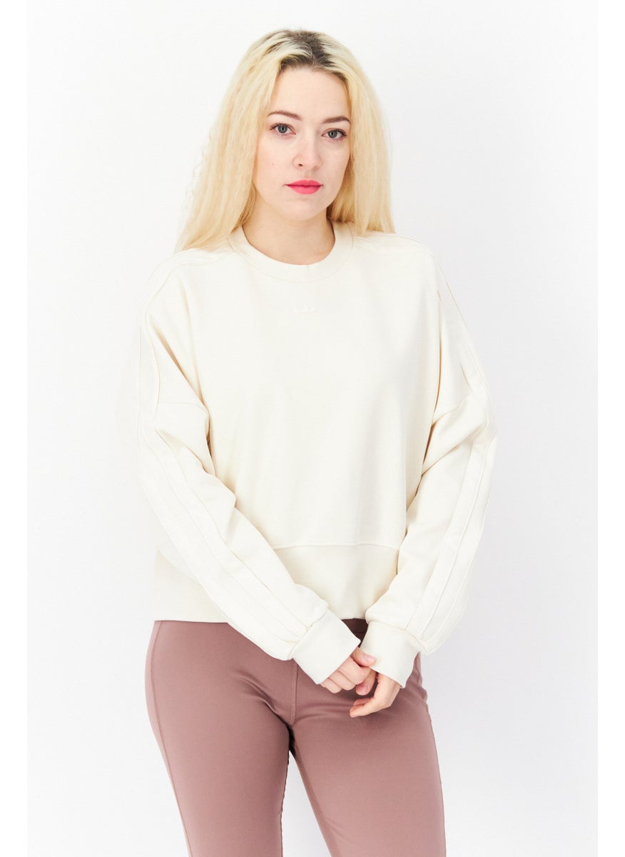 Women Sportswear Fit Long Sleeve Training Sweater, Cream - pzsku/Z2D561D24B783B1FBDE1CZ/45/_/1724351157/b89c3383-786b-49bc-952f-dd72aae07897