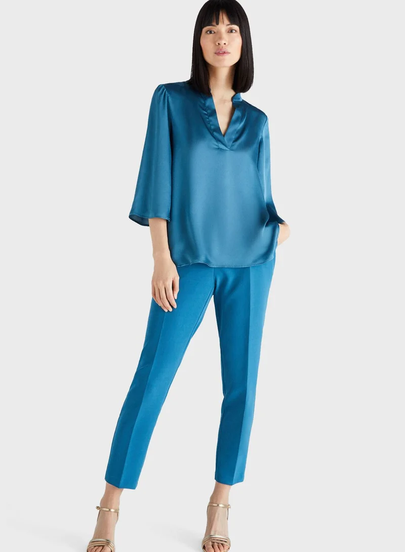 CORTEFIEL High Neck Wide Sleeve Top