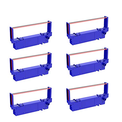 Bigger Compatible Ribbon Cartridge Replacement for Star rc700 Ink Ribbon (6-Pack) - Black and Red Ink, Various Occasions, Premium Features, 100% Compatible with Star SP700 712 712R 742 742R - Image 1
