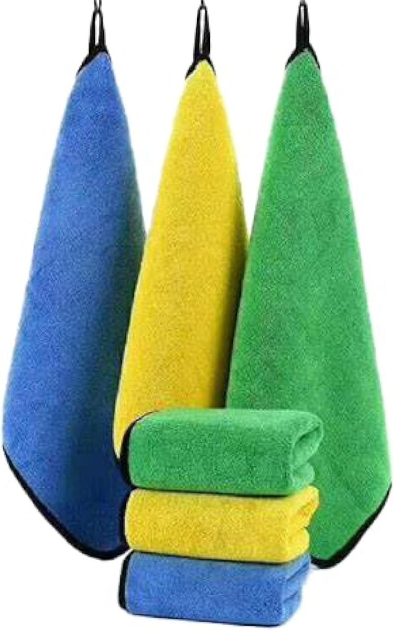 MOTRK Microfiber Towels for Car Home Kitchen Glass Window Drying Cleaning Cleaning Cleaning Cloth | Kitchen Dish Towel Car Wash Cleaning Rag (Colorful, 30 * 40 300g) - Image 4