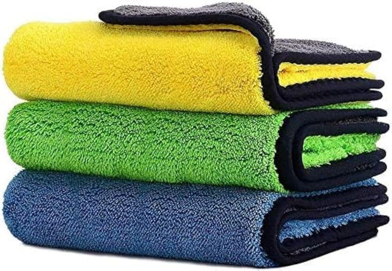 MOTRK Microfiber Towels for Car Home Kitchen Glass Window Drying Cleaning Cleaning Cleaning Cloth | Kitchen Dish Towel Car Wash Cleaning Rag (Colorful, 30 * 40 300g) - Image 1