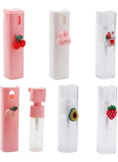 Ximimark Ximimark 6pc Cartoon Cute Travel Atomizer: Compact Refillable Spray Bottle for Makeup, Skincare, & Cleaning - Unscented Mist Dispenser 