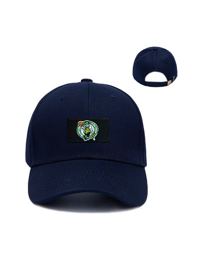 Navy Blue Boston Celtics Adjustable Curved Basketball Cap
