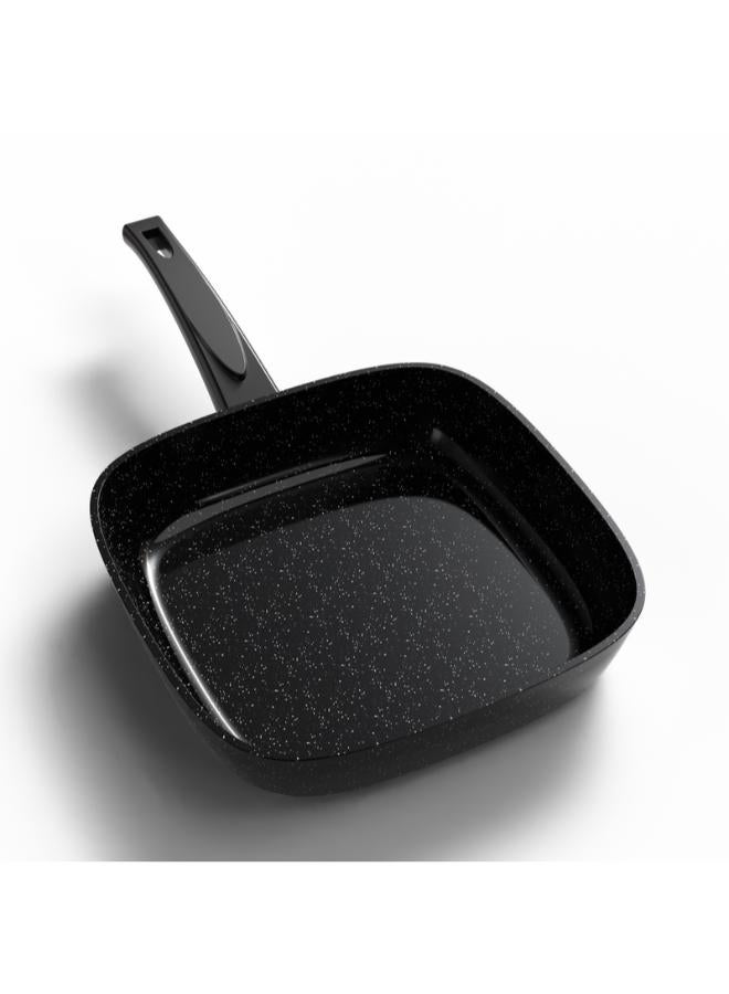 Top Chef Square Granite Fry Pan 26 Cm Black (Suitable For Induction) - Image 4