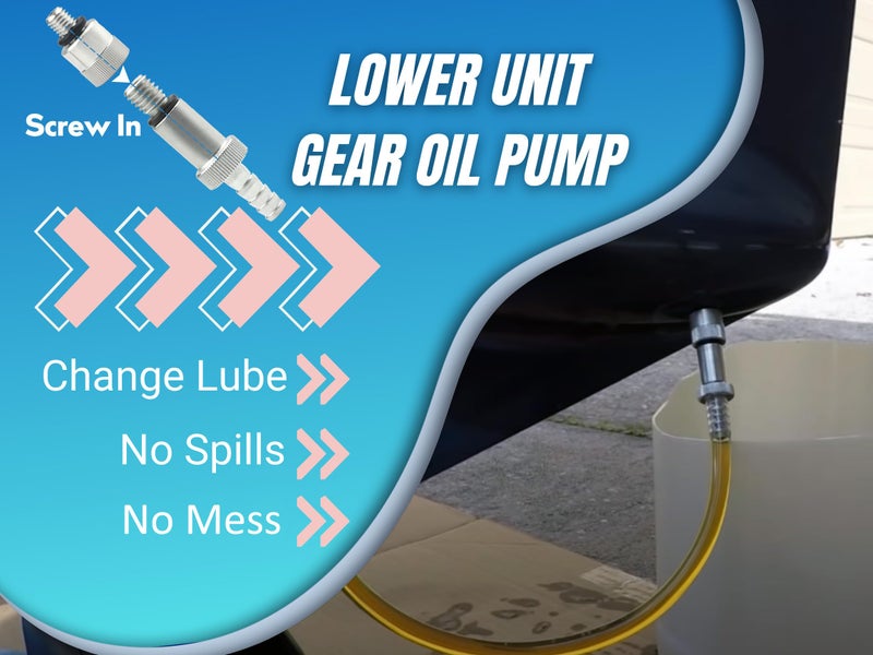 Bentolin Lower Unit Gear Oil Pump for Standard Quart Bottles, Includes 3/8 inch Metal Swivel, 8mm and 10mm Adapters Fit Most Marine and Mercury Boat Outboard Motors (Not Compatible With Volvo Penta) - Image 4