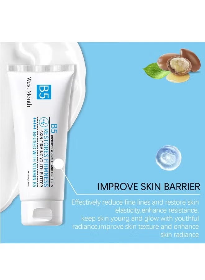 WEST MONTH Repair Face Cream, B5 Day Cream, Anti Redness Moisturiser Cream, Firming Face Cream For Sensitive Skin, Face Moisturizer For Women & Men, B5 Face Cream for Acne & Repair Damage Skin 100g - Image 4