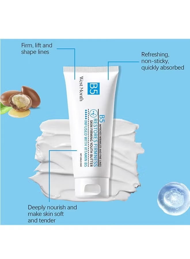 WEST MONTH Repair Face Cream, B5 Day Cream, Anti Redness Moisturiser Cream, Firming Face Cream For Sensitive Skin, Face Moisturizer For Women & Men, B5 Face Cream for Acne & Repair Damage Skin 100g - Image 3