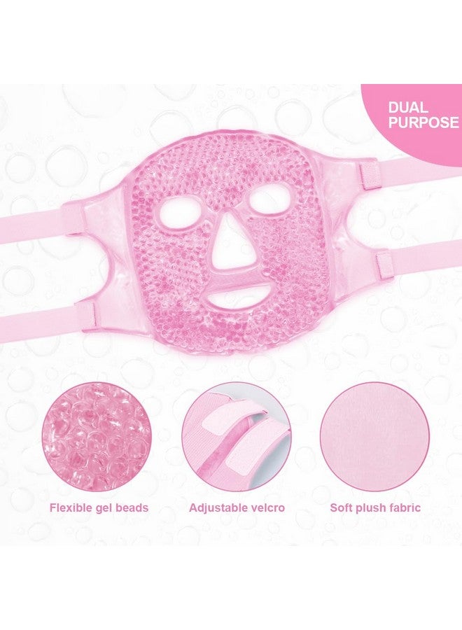 CONBELLA Cold Face Eye Masks Ice Face Mask Hot Cold Compress For Dark Circles Puffiness Migraines Headache Stress Redness Cooling Face Masks For Women Man Skin Care - Image 3