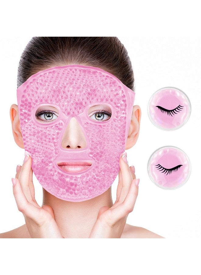CONBELLA Cold Face Eye Masks Ice Face Mask Hot Cold Compress For Dark Circles Puffiness Migraines Headache Stress Redness Cooling Face Masks For Women Man Skin Care - Image 1