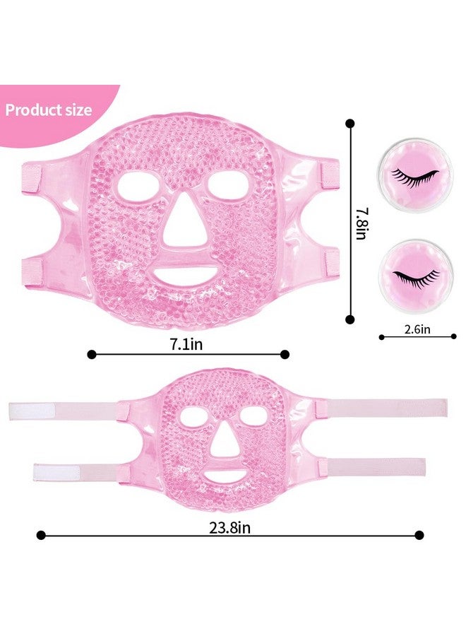 CONBELLA Cold Face Eye Masks Ice Face Mask Hot Cold Compress For Dark Circles Puffiness Migraines Headache Stress Redness Cooling Face Masks For Women Man Skin Care - Image 4