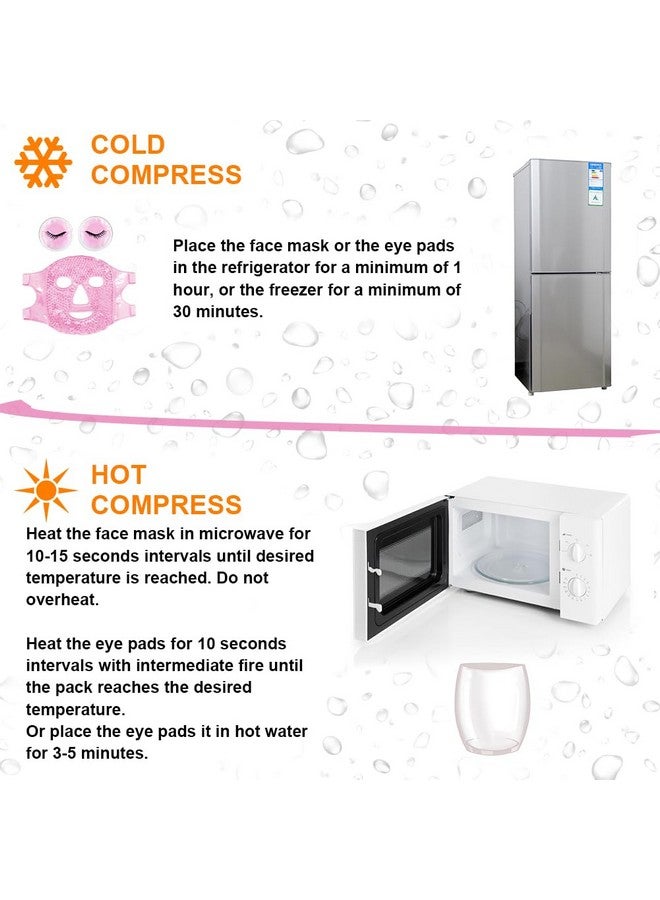 CONBELLA Cold Face Eye Masks Ice Face Mask Hot Cold Compress For Dark Circles Puffiness Migraines Headache Stress Redness Cooling Face Masks For Women Man Skin Care - Image 5