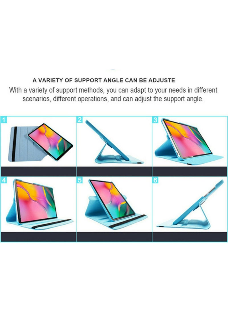 TahTicMer - Samsung Tab S T800 T805 T807 Case with Sleep Mode and 360° Rotating Stand 10.5" Pink - Image 1