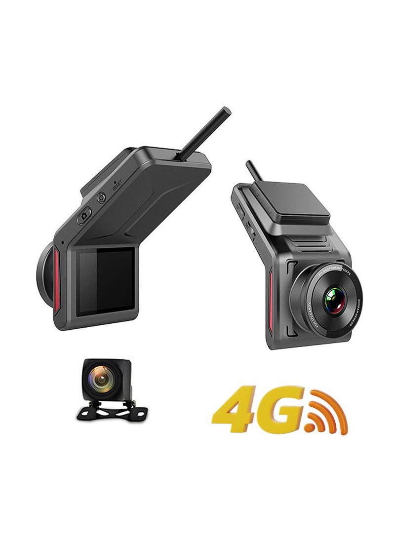 4G Dual-camera HD Dash cam, 2K Front and 480P Rear Cars Camera, Built-in WiFi Dash Camera for Cars with Night Vision