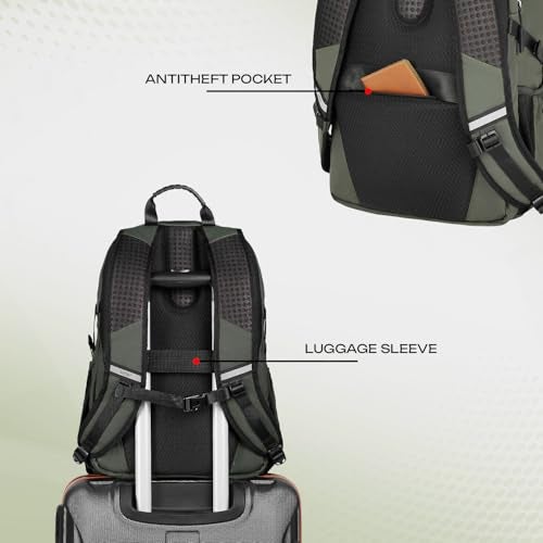 Safari Ronin 30L Formal Laptop Backpack Bag for Man & Women, Ideal for Office Use/School/College Boys and Girls, 3 Compartment Bags with Organizer, Trolley Sleeve, Front pockets, Dual USB Port - Image 5