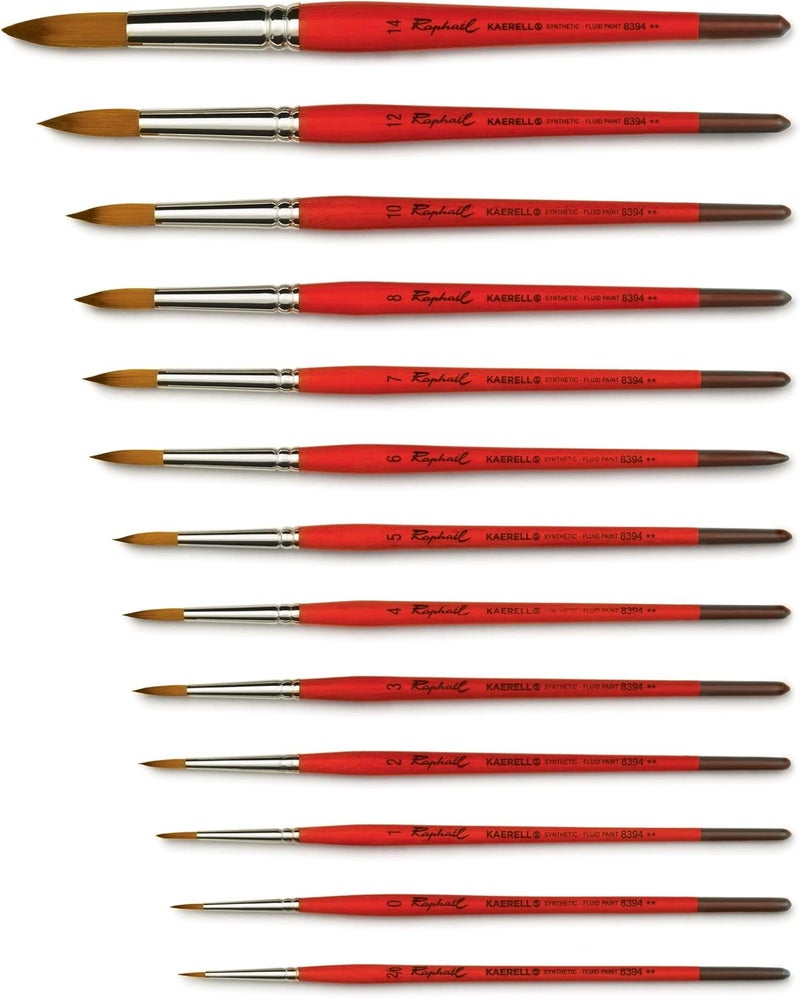 Raphael Kaerell Short Handle Watercolor Brush, Round, 10, Natural - Image 2