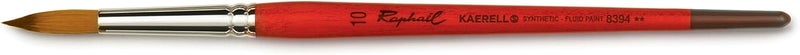 Raphael Kaerell Short Handle Watercolor Brush, Round, 10, Natural - Image 1