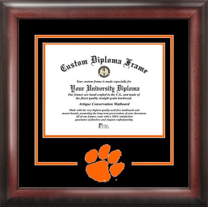 CLEMSON UNIVERSITY SPIRIT DIPLOMA FRAME