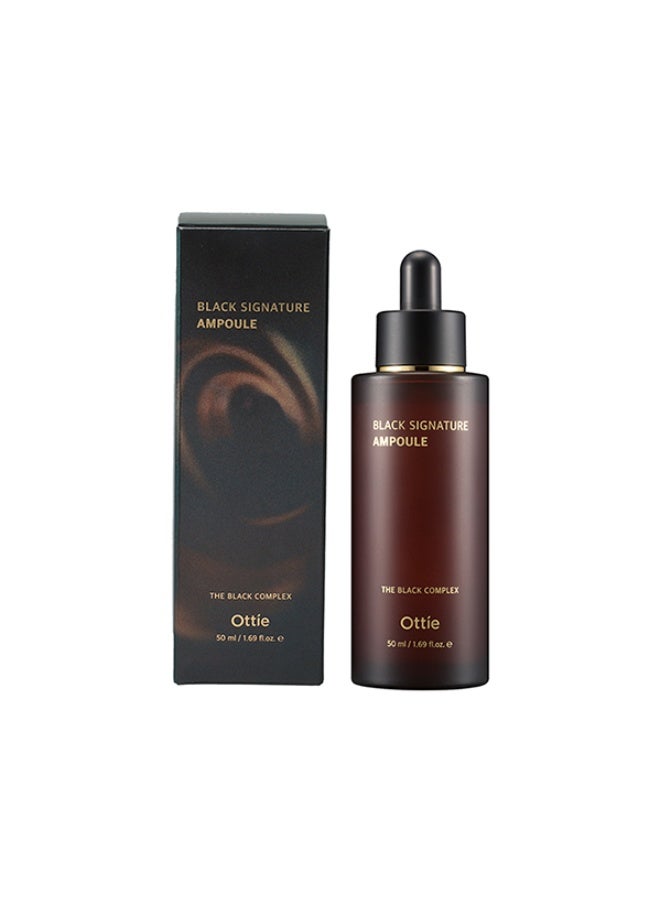 أوتي أمبول Ottie Black Signature بحجم 50مل | مُركب أسود متقدم | ينعش ويُحيي البشرة المتعبة | أمبول كوري - Image 1