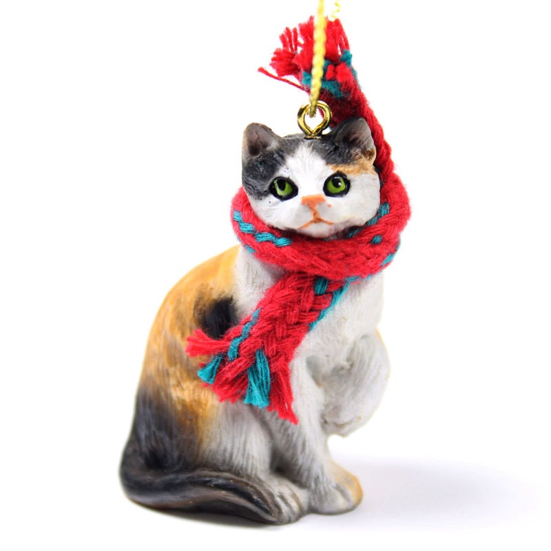 Conversation Concepts Calico Cat Tiny Miniature One Christmas Ornament Calico Shorthaired Delightful
