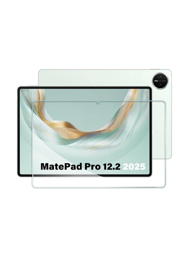 【2-pack】 Screen protector compatible with Huawei MatePad Pro 12.2-inch 2025 tempered glass film, 9H hardness scratch-resistant protective film, ultra-high definition bubble-free - Image 1