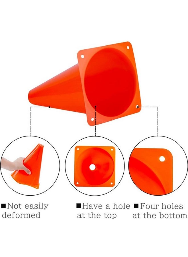 RECER Traffic Cones with Racing Checkered Flags-8 Traffic Cones With Hole on Top, 16 Checkered Flags, Race Car Birthday Party Supplies, Table Centerpiece Decorations, Kids Gift (18PCS) - Image 3