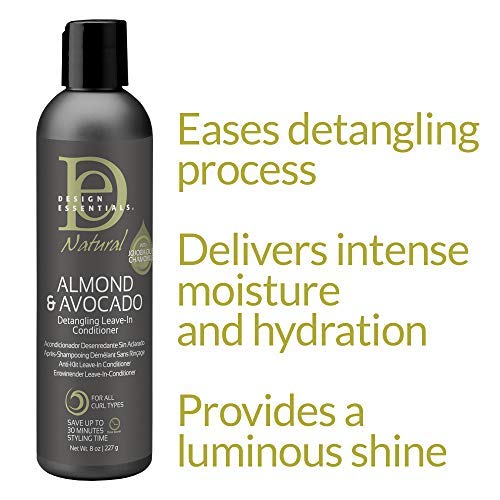 Design Essentials Moisturizing and Detangling Leave In Conditioner Almond and Avocado Collection, 8 Ounces - Image 2