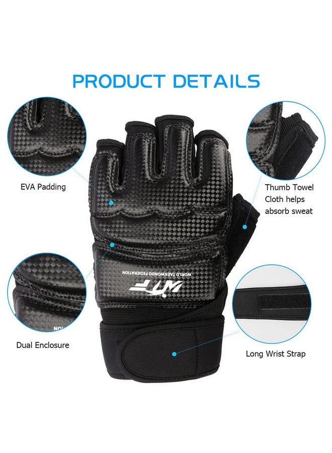 Optifit® Boxing Gloves, Thai Boxing Fingerless Gloves, Training Gloves with Wrist Band Padded Protection & Adjustable Closure, Finger Knuckle Protection, Martial Art Training Gloves Fitness Gloves, M - Image 2