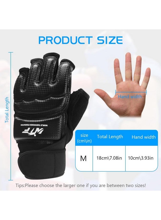 Optifit® Boxing Gloves, Thai Boxing Fingerless Gloves, Training Gloves with Wrist Band Padded Protection & Adjustable Closure, Finger Knuckle Protection, Martial Art Training Gloves Fitness Gloves, M - Image 4