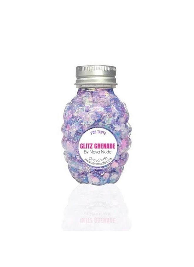 Neva Nude - Face And Body Glitter Keychainchunky Glitter In Aloe For Festivals Raves And More Cosmetic Grade Super Sparkly (Pop Tarte Purple Pink Iridescent Holographic Glitz Grenade) - Image 1