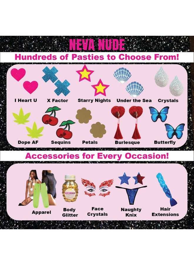Neva Nude - Face And Body Glitter Keychainchunky Glitter In Aloe For Festivals Raves And More Cosmetic Grade Super Sparkly (Pop Tarte Purple Pink Iridescent Holographic Glitz Grenade) - Image 1