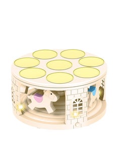Arabest Rotating Macaron-Colored Cake & Pastry Display Stand with Light and Music - Ideal for Birthdays, Baby Showers, Weddings, and Parties.  - Image 1