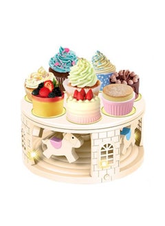 Arabest Rotating Macaron-Colored Cake & Pastry Display Stand with Light and Music - Ideal for Birthdays, Baby Showers, Weddings, and Parties.  - Image 3