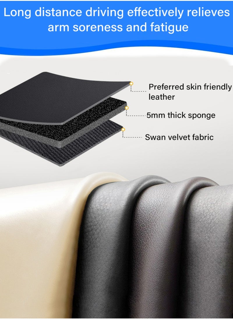 Cohoo Home - Car Center Console Cover, Leather Memory Cotton Vehicle Armrest Support Pad, Waterproof Comfortable Vehicle Arm Rest Pad with Tissue Box and Storage Bag - Image 1