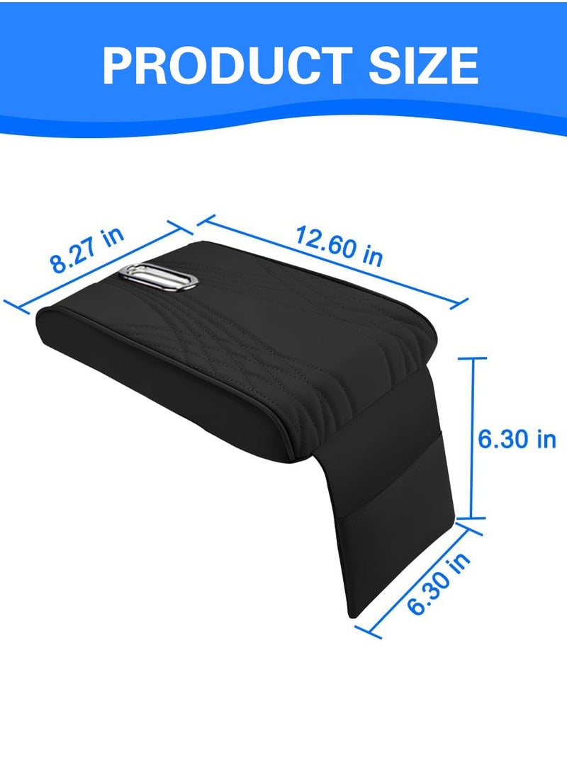 Cohoo Home - Car Center Console Cover, Leather Memory Cotton Vehicle Armrest Support Pad, Waterproof Comfortable Vehicle Arm Rest Pad with Tissue Box and Storage Bag - Image 1