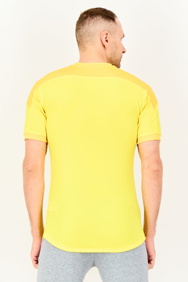 PUMA Men Slim Fit Short Sleeve Training Jersey, Yellow - Image 3