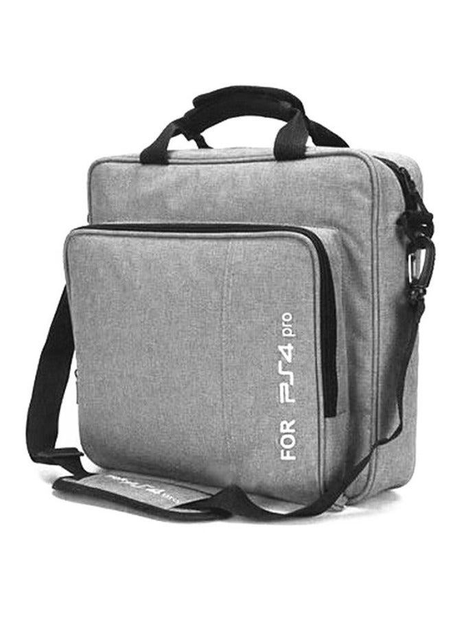 Ps4pro Storage Bag Slim Game Machine Protection Bag Ps4pro Host Monitor Handle CD Carrying Case-Product Color:pro Gray With Logo