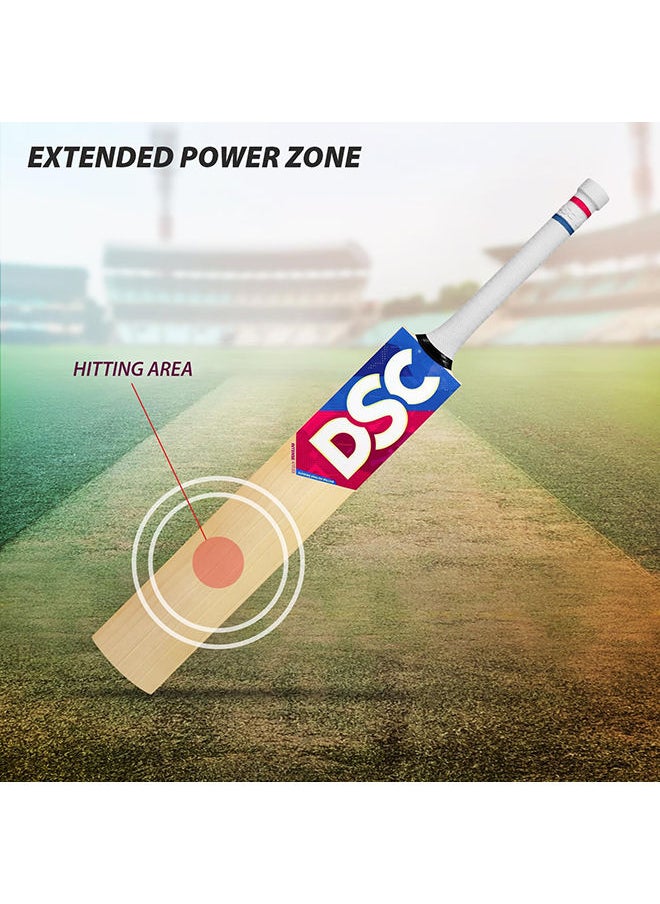 DSC - Intense Storm Cricket Bat | Size: Short Handle | Material: Kashmir Willow | Ball Type : Leather Ball | Playing Style : All-Round | Crosswave Band | Players Skill level: ‎Intermediate - Image 1