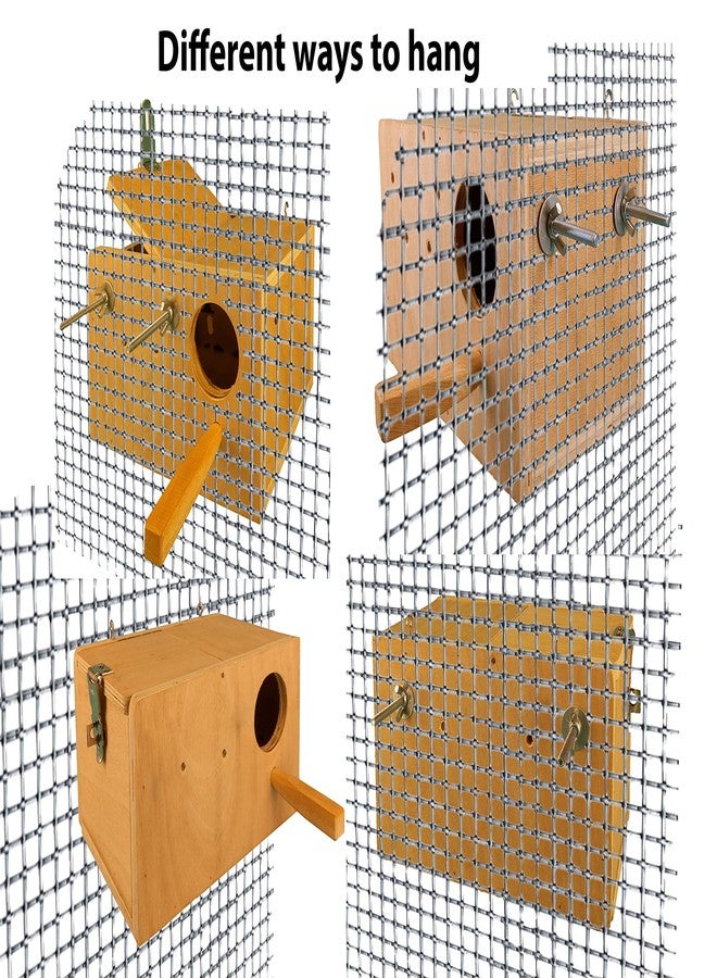 Crib factory Breeding Box for Budgies | HIGH-QALITY Plywood | Budgerigar, African Bird Box (Medium Box 10 X 7 X 7 INCH) - Image 3