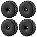 JGGZONE RC Monster Truck Wheel Rim Tires Set 4Pcs 80 33mm Large Sticky Crawler Tires with Wheels for 124 RC Car Axial SCX24 AX24 FCX24 118 Scale TRX4M Upgrades Upgrade Wheels - Image 2