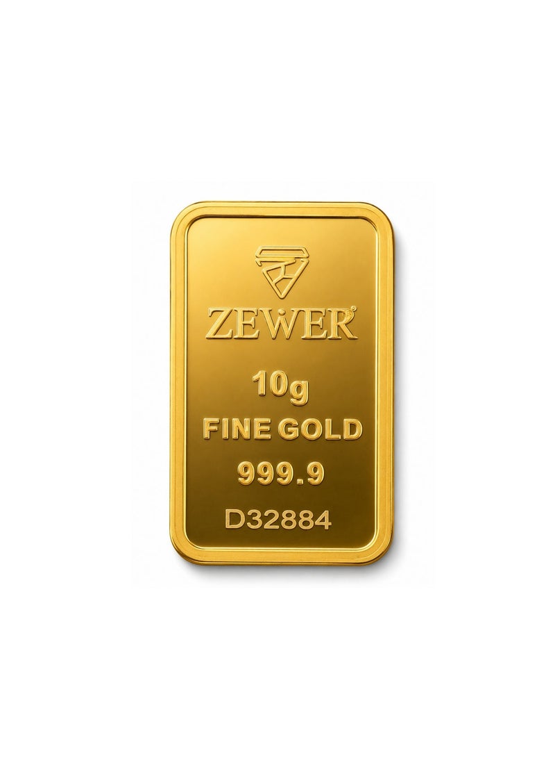 Zewer 10g 24K 999.9 Fine Gold Bar with Burj Khalifa Design - Image 4