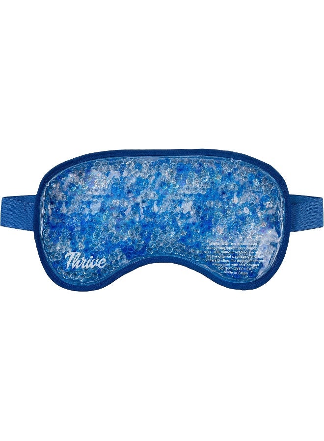 Thrive Eye Mask (Blue) - Gel Beads Hot/Cold Pack - Fabric Back - Innovative Reusable Gel Beads Provides Both ice or Heat Pain Relief and Therapy Treatments. Great for migraines, Headaches + More - Image 1