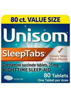 SleepTabs, Nighttime Sleep-aid, Doxylamine Succinate, 80 Tablets