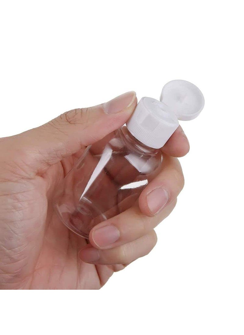 DIY Crafts DIY Crafts CTDIYHI20139 Plastic Air Flight Travel Bottle Set with Small Funnel 50 ml Pack of 6 Design  - Image 3